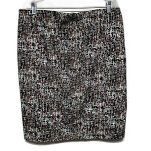 Olivia & Grace Pencil Skirt Stretch Black & White Print Business Wear size XL